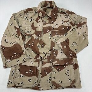 Vintage US Army Coat Mens Medium Desert Chocolate Chip Camo Combat Jacket BDU